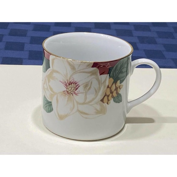 Beautiful Magnolia Flower Coffee Cup Mug By Tienshan - Picture 1 of 9